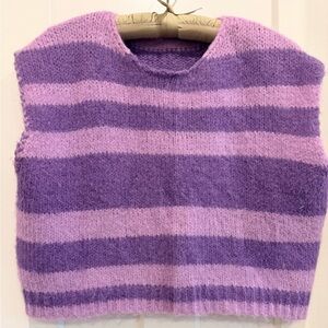 Mustard Seed Lavender and Lilac Knit Vest